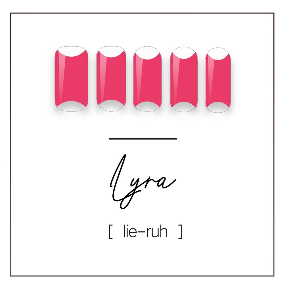 Siara Martin Beauty Lyra Elite UV Gel Nail Wraps Pink Half Moon Semi-Cured Gel